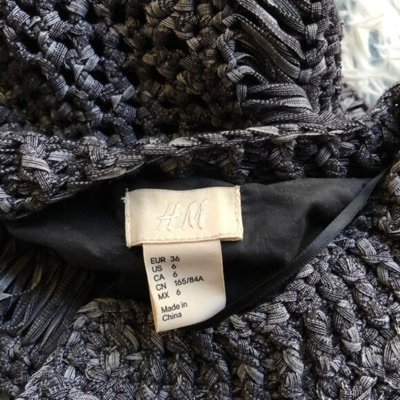 H&M gray twist knit boho jacket size 6 - Picture 4 of 7